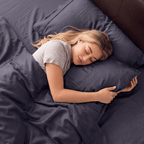 Cozy Cooling bamboo bedding in Obsidian