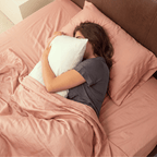 Cozy Cooling bamboo bedding in Grapefruit Pink
