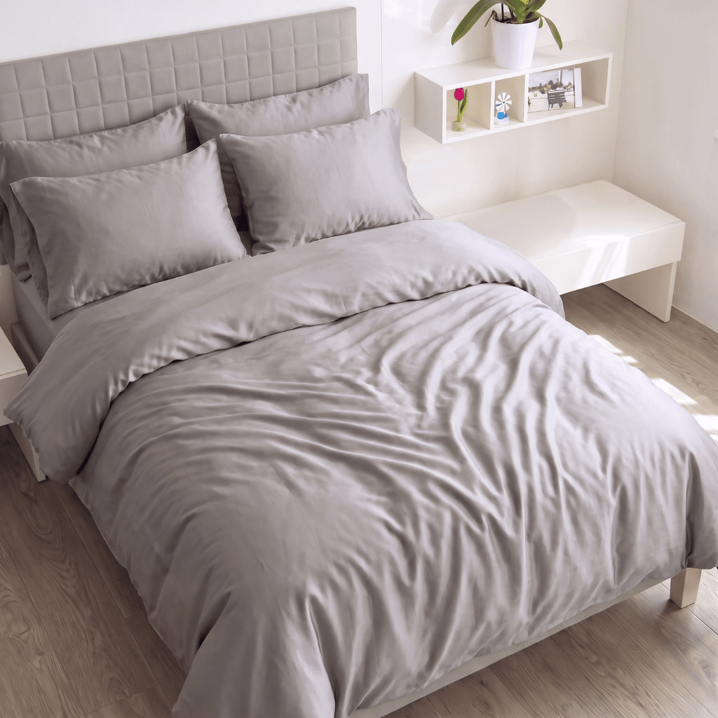 Cozy Cooling Sheets bamboo cooling bed sheets in Metallic Grey