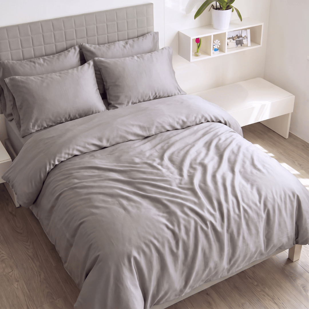 Cozy Cooling Sheets bamboo cooling bed sheets in Metallic Grey